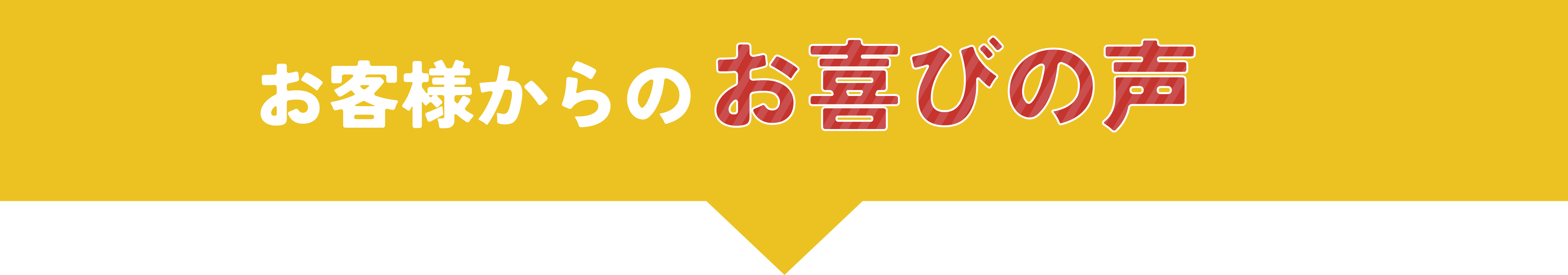 お客様からのお喜びの声